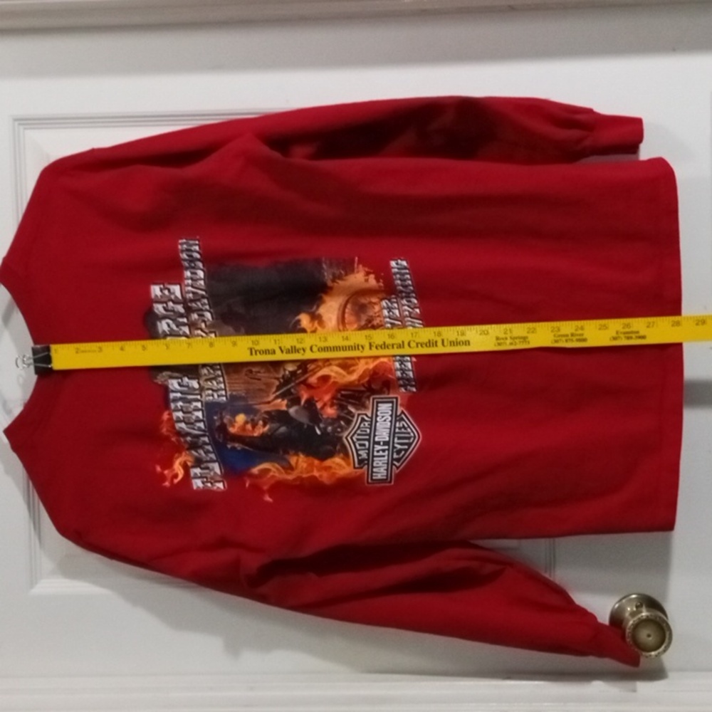 Harley-Davidson Red Long Sleeve Tee Mens Large - Picture 6 of 6